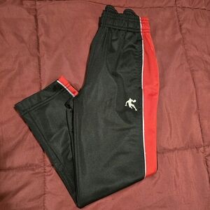 AND1 Boy's Basketball Athletic Jogger Track‎ Pants Black & Red Size XS 4/5